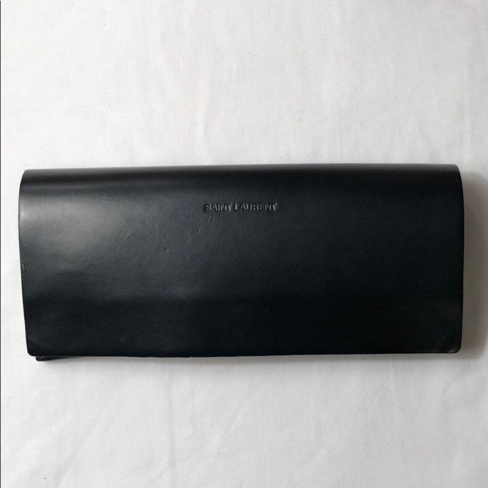 YSL Saint Laurent Leather Wallet/Glasses Case